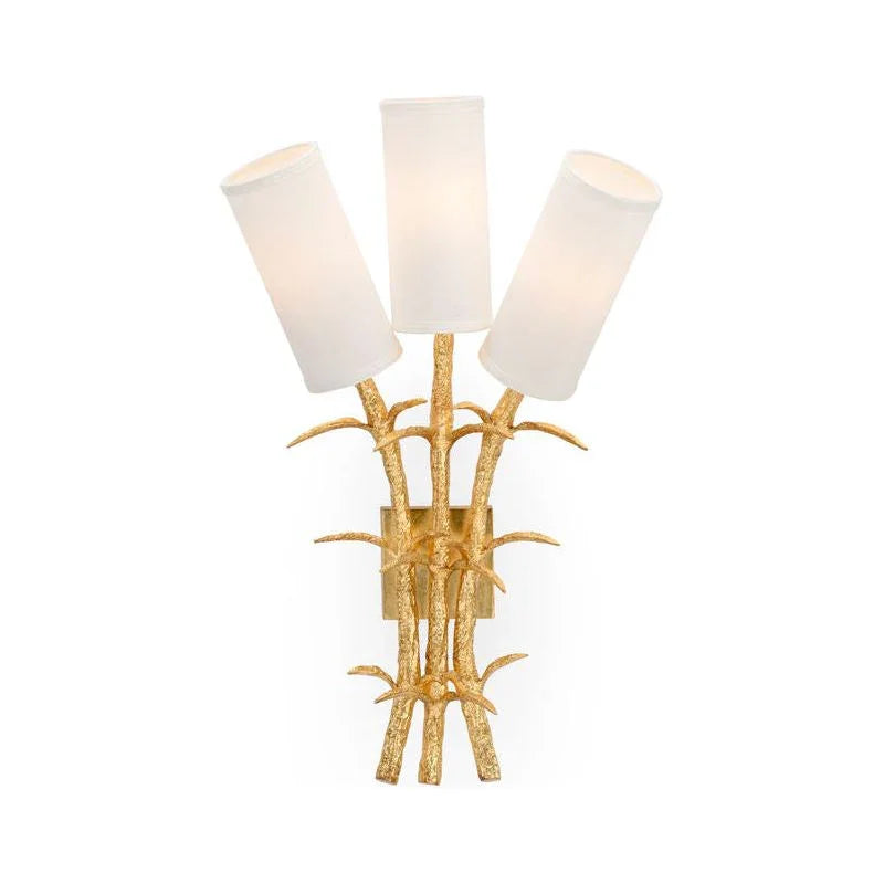 Triple Dyers Gold Wall Sconce - LOOMLAN - Chelsea House - Wall Sconces