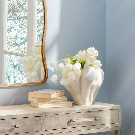 Tulip Ceramic Decorative Vase By Jamie Young - LOOMLAN - Jamie Young - Vases & Jars