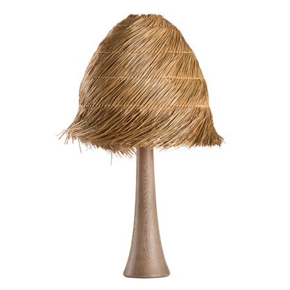 Tulum Sculptural Wood Base Table Lamp