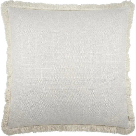 Turbo Fringe White Throw Pillow With Insert - LOOMLAN - D.V. Kap - Throw Pillows