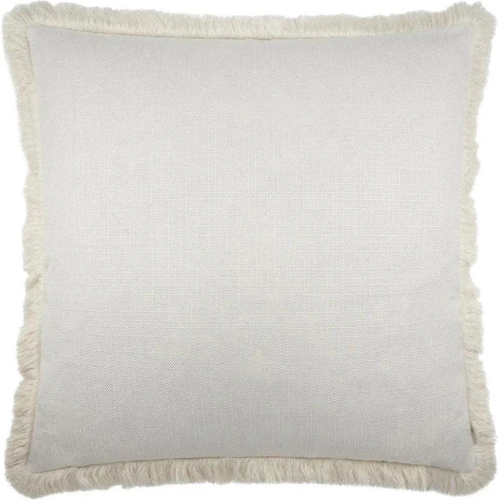 Turbo Fringe White Throw Pillow With Insert - LOOMLAN - D.V. Kap - Throw Pillows