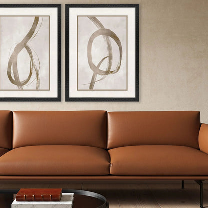 Twisting Paths Metallic Canvas Art