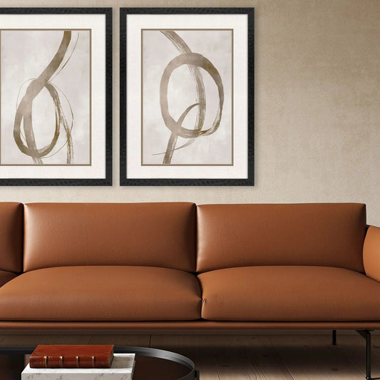 Twisting Paths Metallic Canvas Art