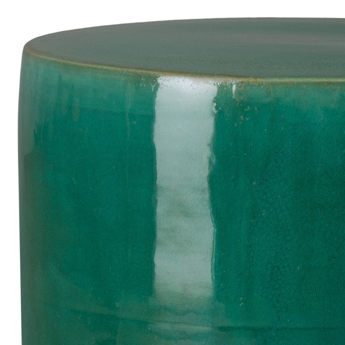 Emissary Two-Tone 14"Dia Ceramic Garden Stool
