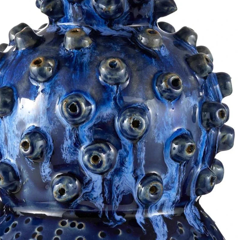 Undersea Dark Blue Ceramic Table Lamp - LOOMLAN - Currey & Co - Table Lamps