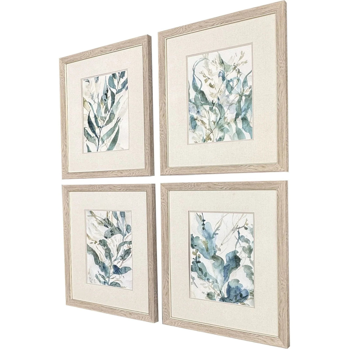 Underwater Botany Blue Framed Wall Art 4PC -- view 3