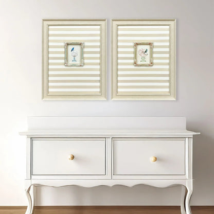 Underwater Collage Wood Frame Blue Canvas Art 2PC