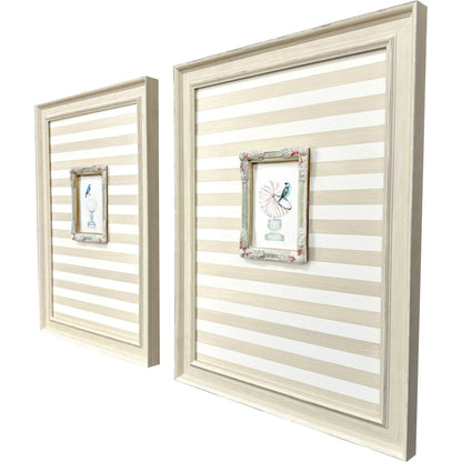 Underwater Collage Wood Frame Blue Canvas Art 2PC