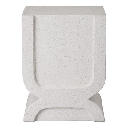 Uri 18 in. Square Terrazzo Garden Stool-Garden Stools-Emissary-LOOMLAN