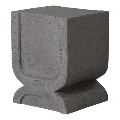 Uri 18 in. Square Terrazzo Garden Stool-Garden Stools-Emissary-Terrazzo Gray-LOOMLAN