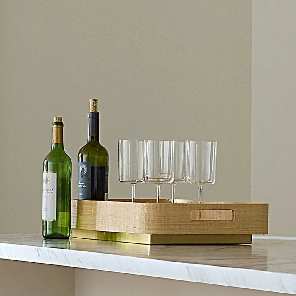 Utopia Footed Raffia Tray