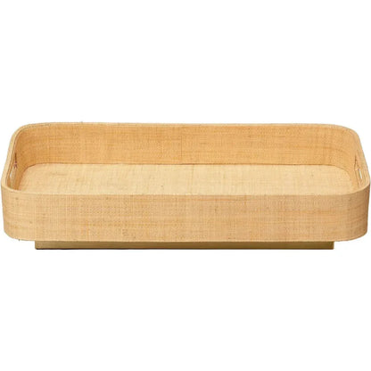Utopia Footed Raffia Tray