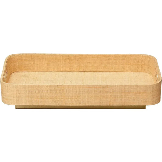 Utopia Footed Raffia Tray
