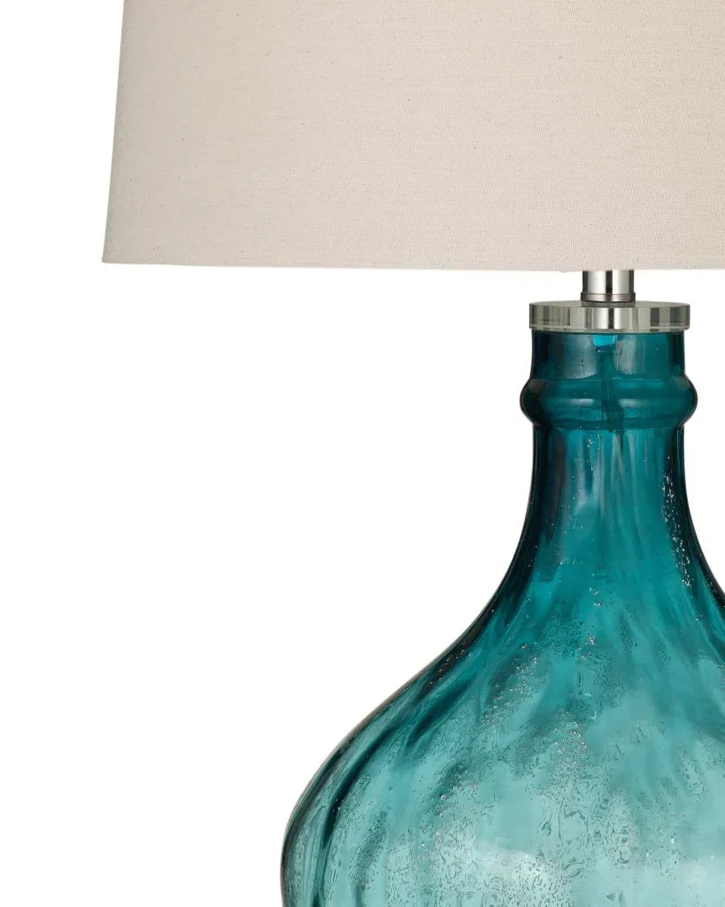 Valarie Blue Art Glass Table Lamp - LOOMLAN - Bassett Mirror - Table Lamps