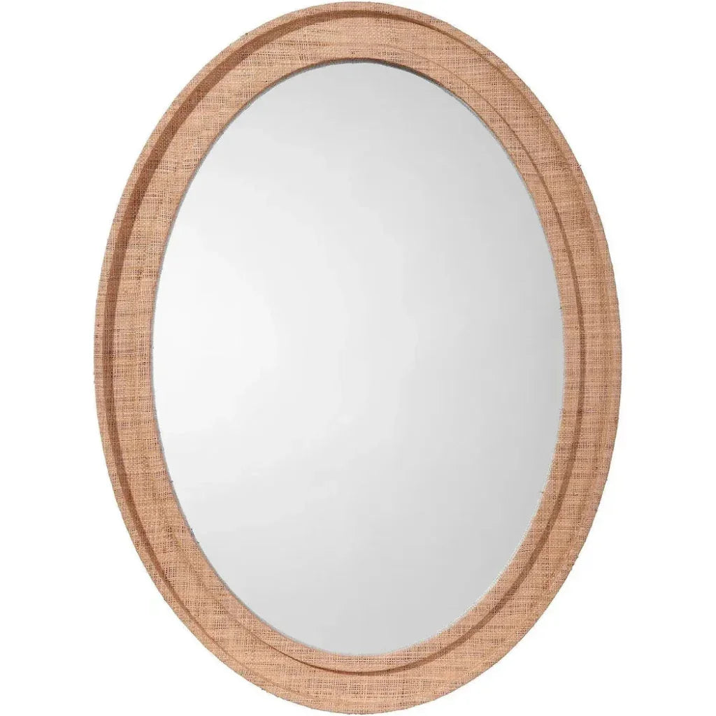 Valley Raffia Oval Wall Mirror - LOOMLAN - Jamie Young - Wall Mirrors