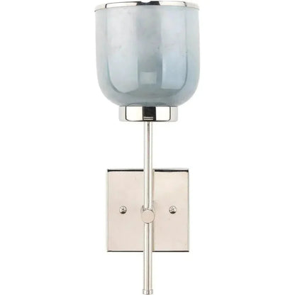 Vapor Single Metallic Glass Wall Sconce