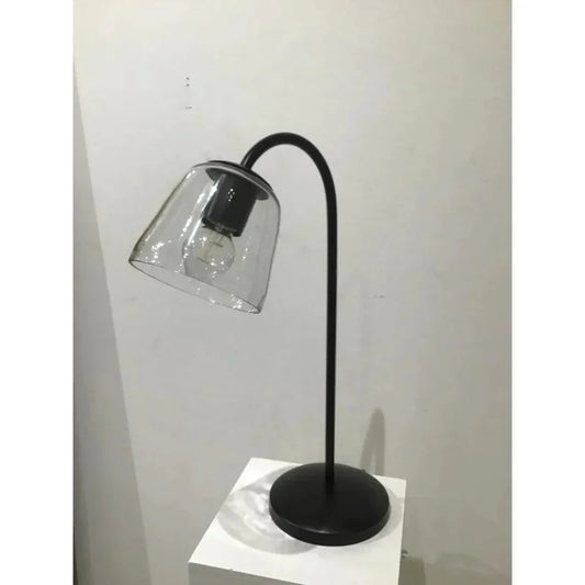 Veen Iron and Aluminum Black Desk Lamp - LOOMLAN - Bassett Mirror - Table Lamps