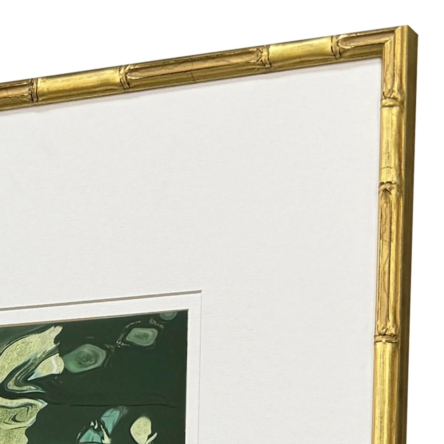 Verdant Fusion Wood Frame Green Canvas Art 4PC