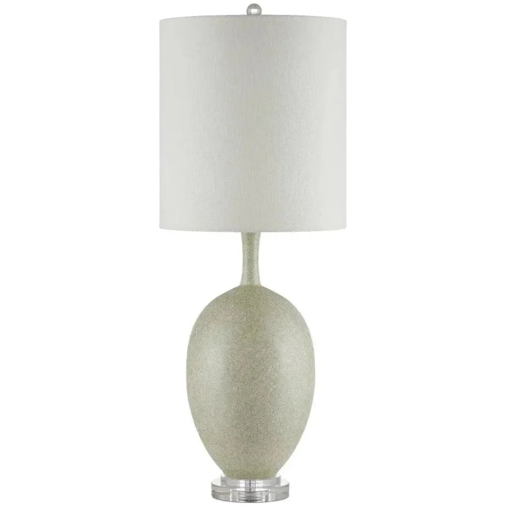 Verdure Porcelain & Optic Crystal Green Table Lamp - LOOMLAN - Currey & Co - Table Lamps