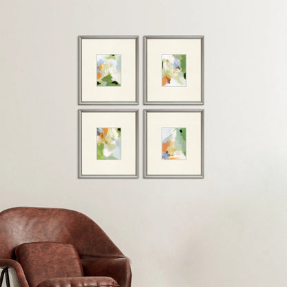 Verdure Wood Frame Green Canvas Art 4PC