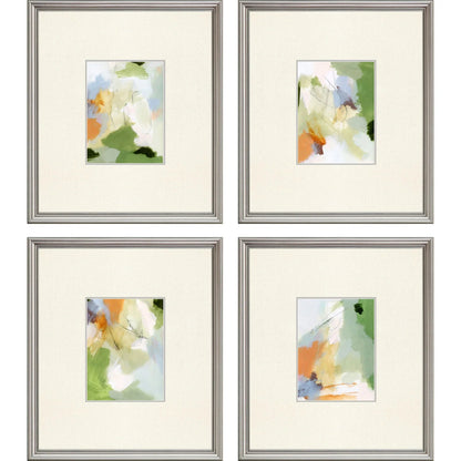 Verdure Wood Frame Green Canvas Art 4PC