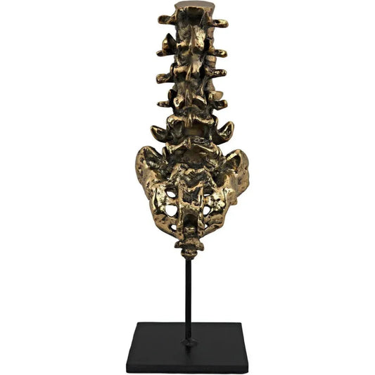 Vertebrae Antique Brass and Steel Sculpture - LOOMLAN - Noir - Statues & Sculptures