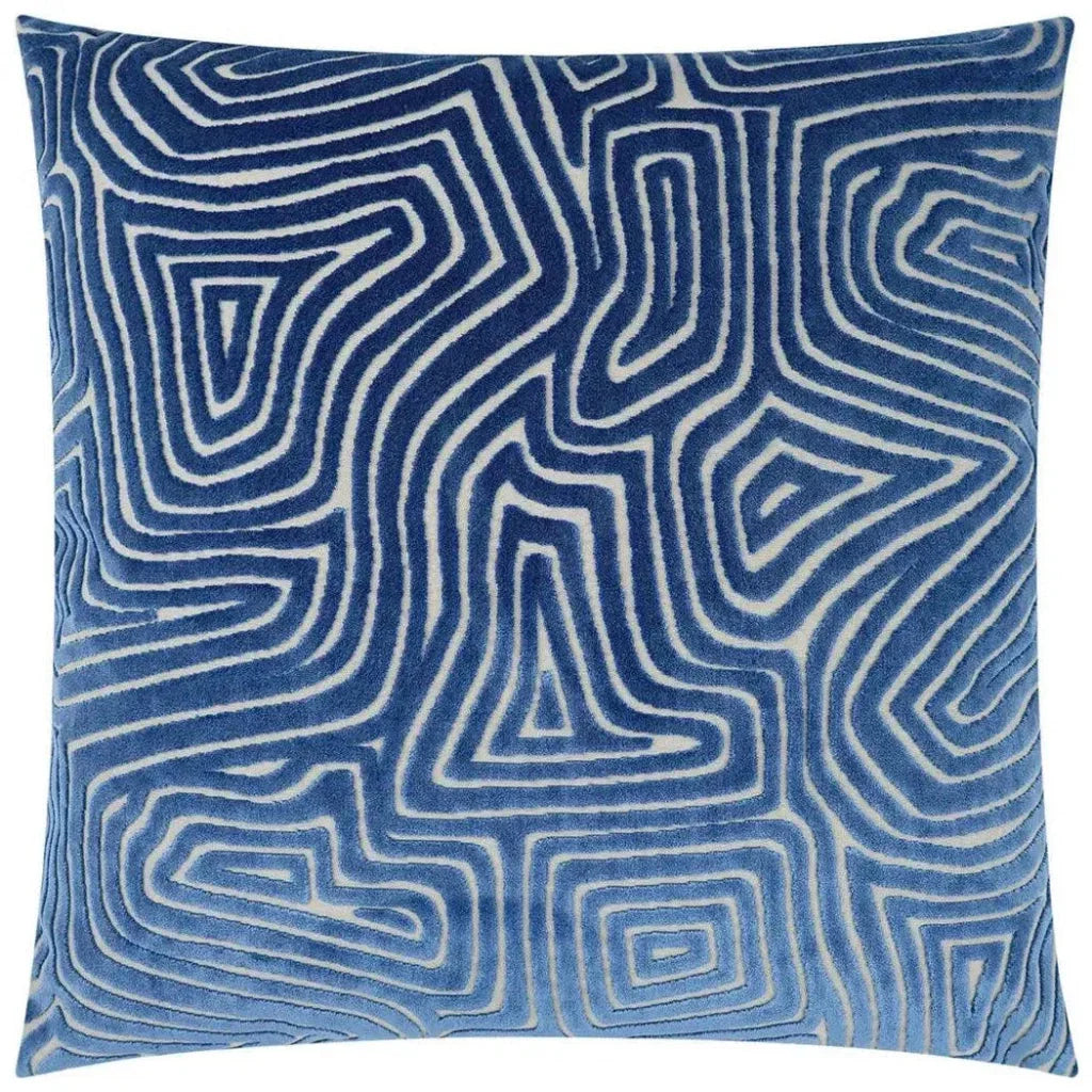 Vertigo Blue Abstract Blue Large Throw Pillow Insert - LOOMLAN - D.V. Kap - Throw Pillows