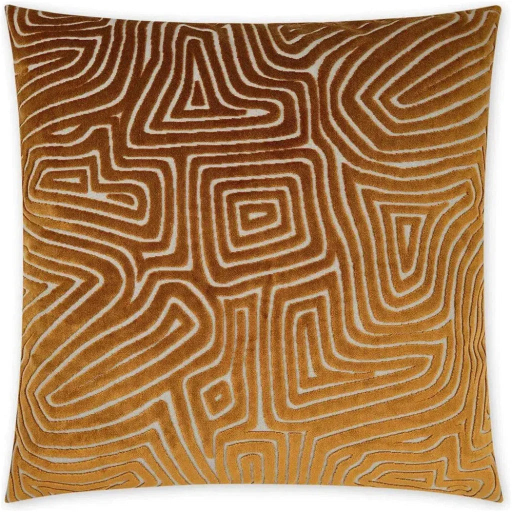 Vertigo Rust Abstract Copper Large Throw Pillow Insert - LOOMLAN - D.V. Kap - Throw Pillows
