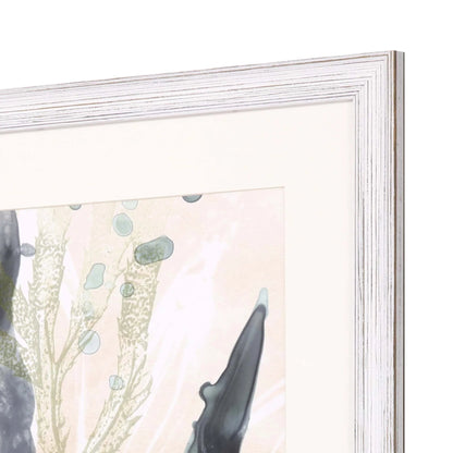 Vintage Ocean Jewels Wood Frame Canvas Art