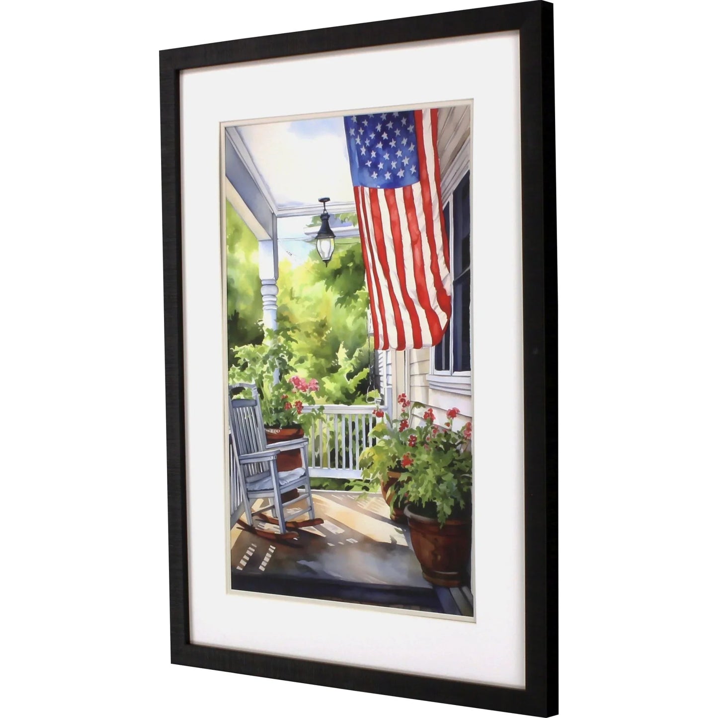 Vintage Porch I Blue Canvas Art