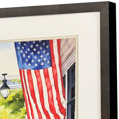 Vintage Porch I Blue Canvas Art