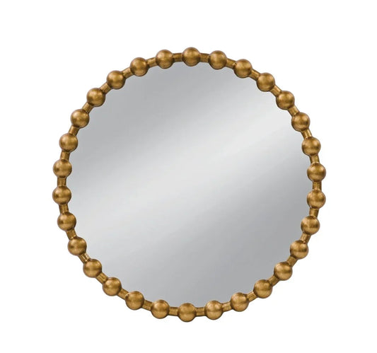 Violette Gold Leaf Finish Wall Mirror - LOOMLAN - Bassett Mirror - Wall Mirrors