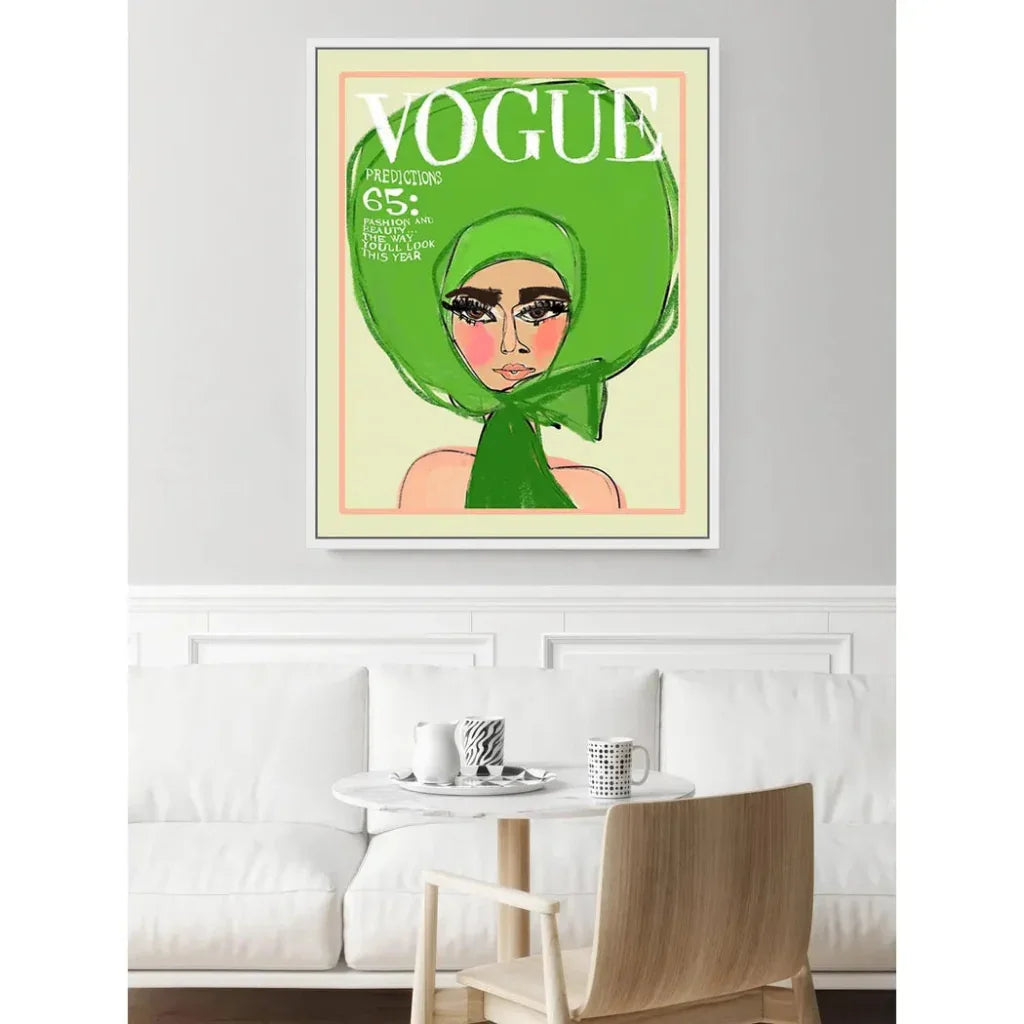 Vogue Green Artwork d Canvas With Floating - LOOMLAN - LOOMLAN - Canvas Art
