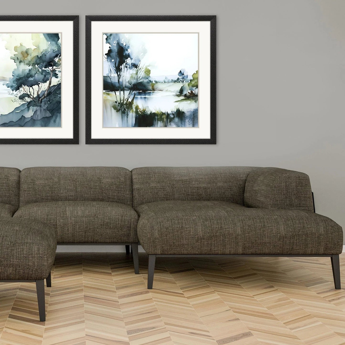 Wanderlust Calling Wood Frame Blue Canvas Art