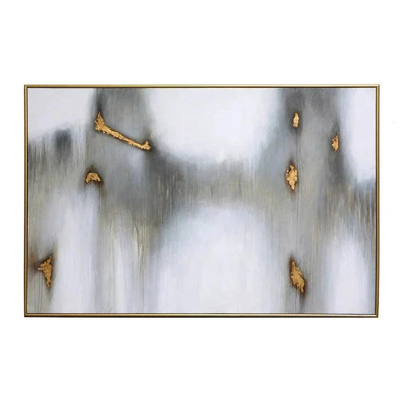 Water Marks Hand Wall Art With Gold Floater - LOOMLAN - SUNPAN - Canvas Art