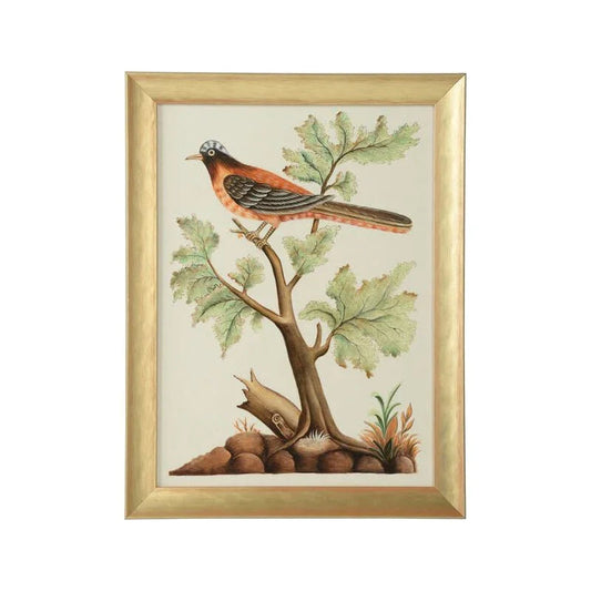 Watercolor Birds Gold Wood Framed Artwork-Framed Wall Art-Chelsea House-Birds F-LOOMLAN