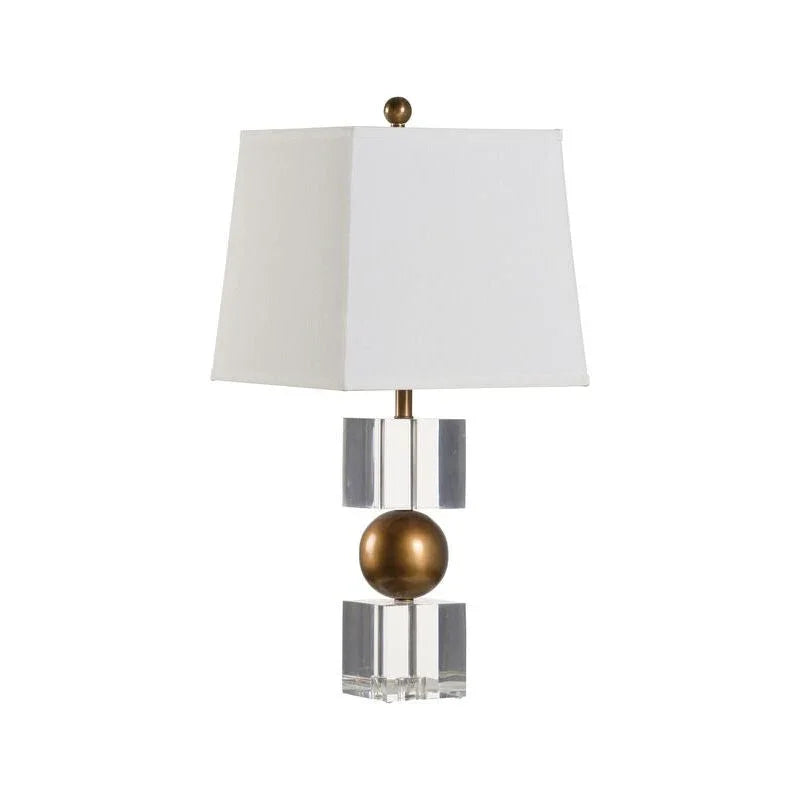 Watts Topped Crisp Round Table Lamp - LOOMLAN - Chelsea House - Table Lamps