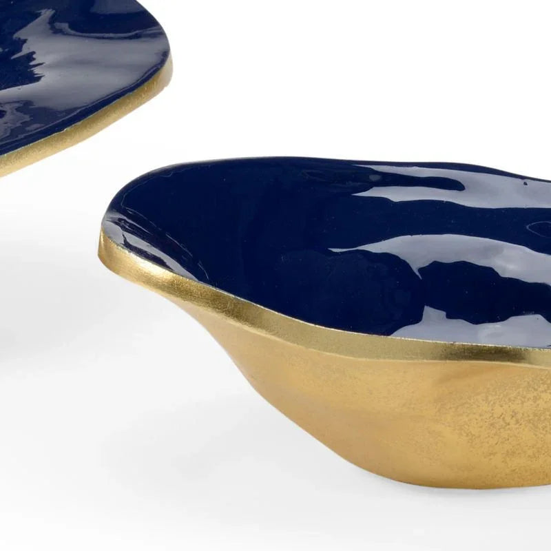 Waving Edge Blue Bowls (Set of 2) - LOOMLAN - Wildwood - Boxes & Bowls