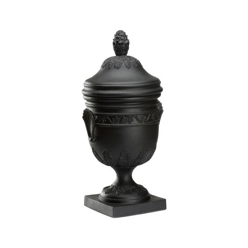 Wedgewood Matte Black Finish Urn - LOOMLAN - Chelsea House - Vases & Jars