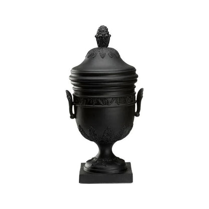 Wedgewood Matte Black Finish Urn - LOOMLAN - Chelsea House - Vases & Jars