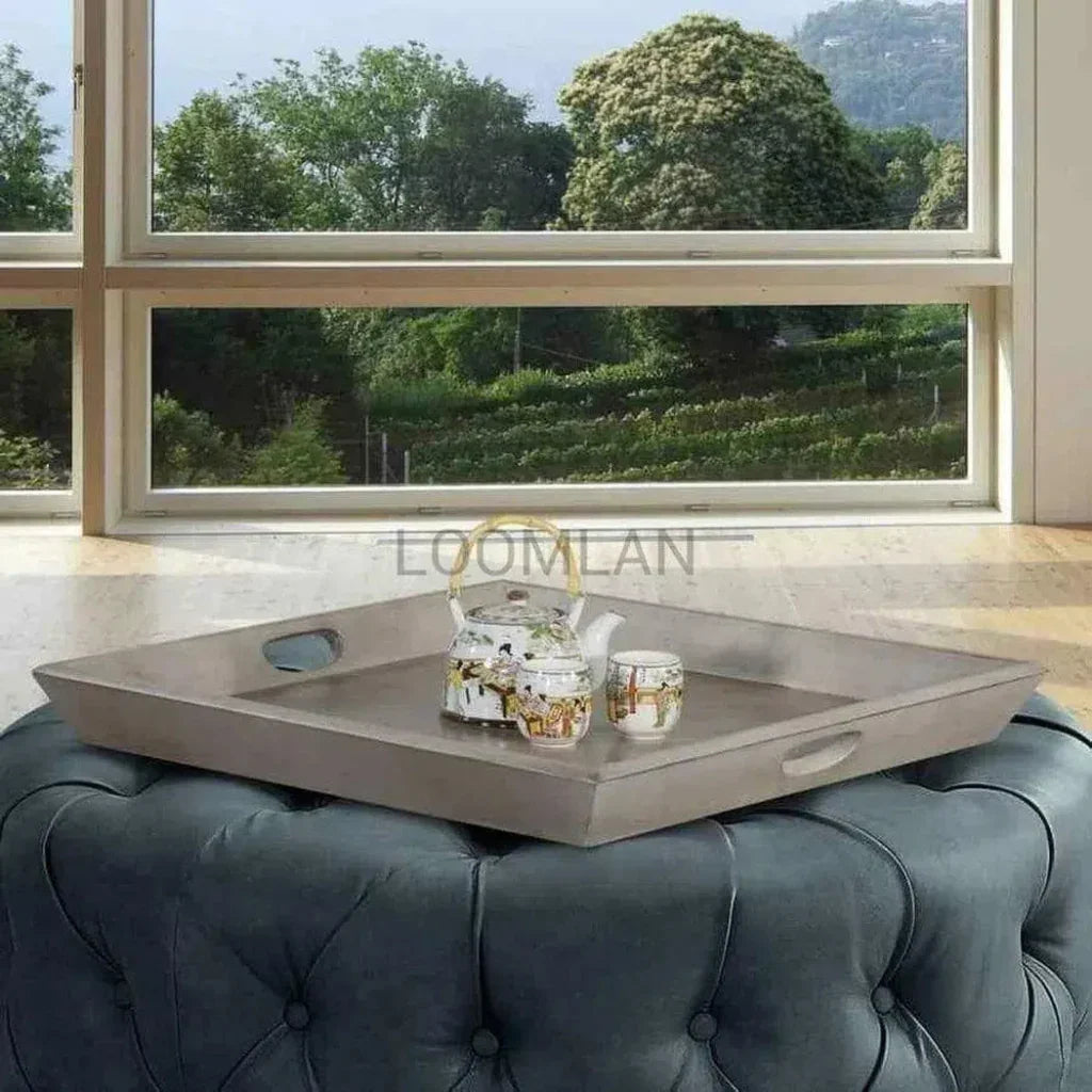 Westwood Taupe Ottoman Tray - LOOMLAN - Sunny D - Trays