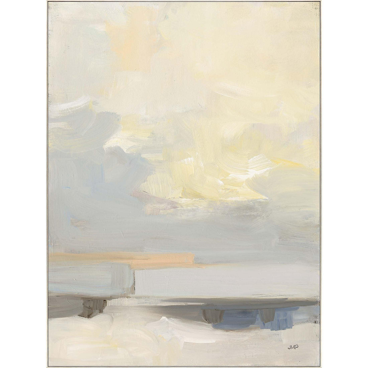Where Land Meets Sky Blue Framed Wall Art