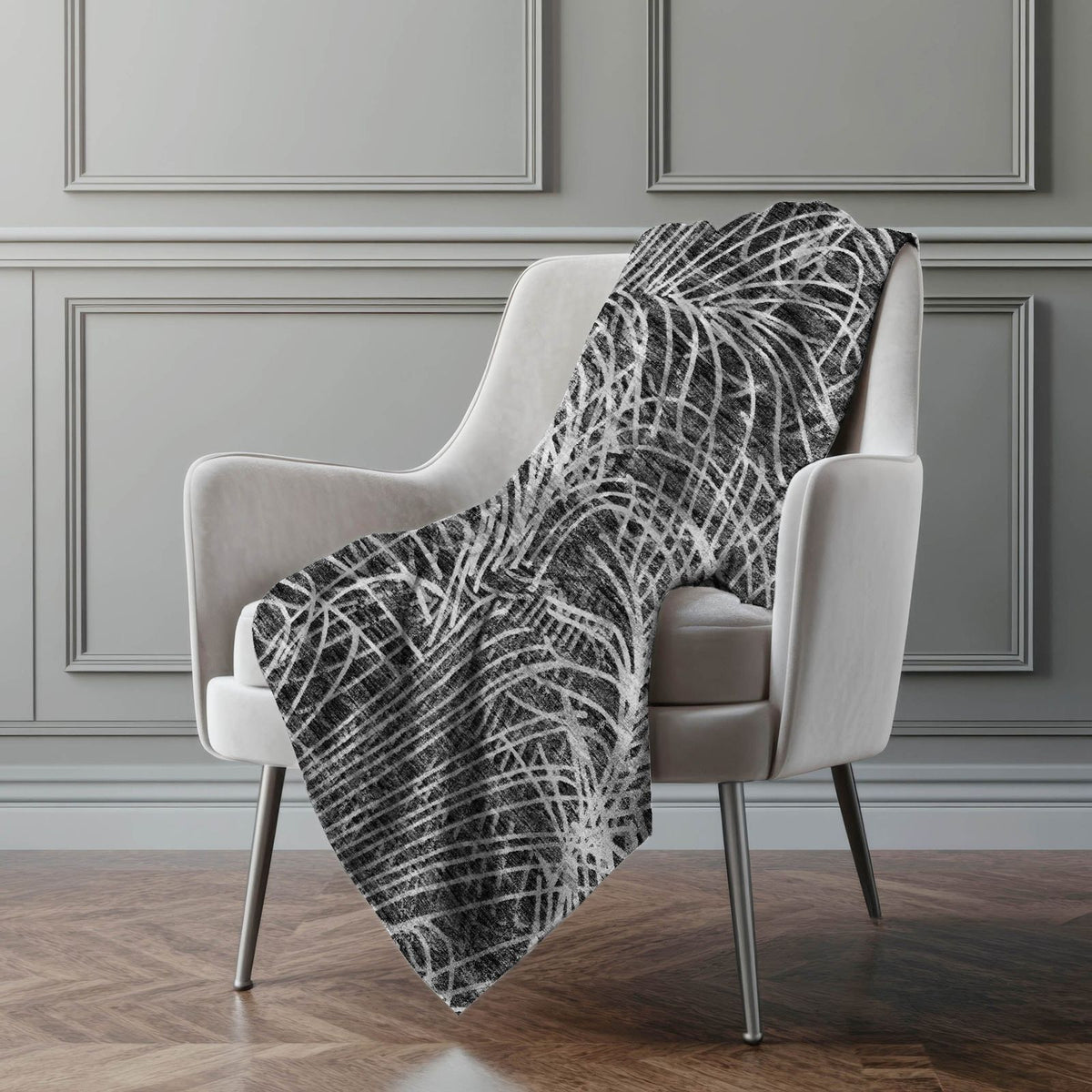 Whimsical Flowy Lines 50" x 70" Throw Blanket -- view 8