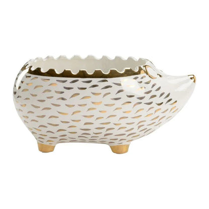 Whimsical Hedgehog Shaped Ceramic Bowl - LOOMLAN - Chelsea House - Boxes & Bowls