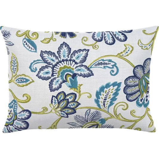 Whimsical Jacobbean Double Side Outdoor Pillow-Outdoor Pillows-Earnest Collection-20"x13" Lumbar DS-LOOMLAN