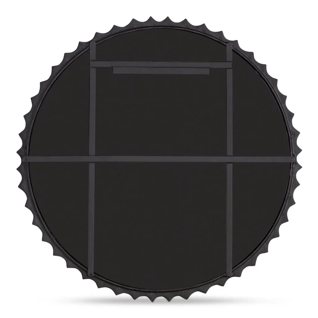 Whitby Unique Textured Round Wall Mirror - LOOMLAN - Moe's Home - Wall Mirrors