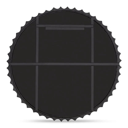 Whitby Unique Textured Round Wall Mirror - LOOMLAN - Moe's Home - Wall Mirrors