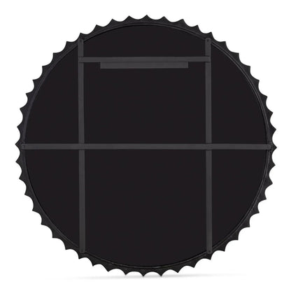 Whitby Unique Textured Round Wall Mirror - LOOMLAN - Moe's Home - Wall Mirrors