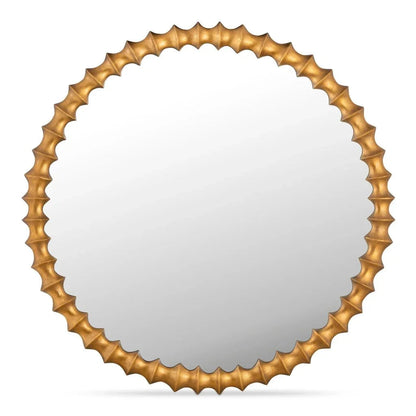 Whitby Unique Textured Round Wall Mirror - LOOMLAN - Moe's Home - Wall Mirrors