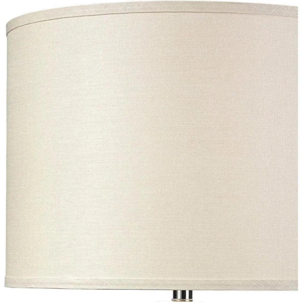 White Alabaster Borealis Hexagon Table Lamp - LOOMLAN - Jamie Young - Table Lamps